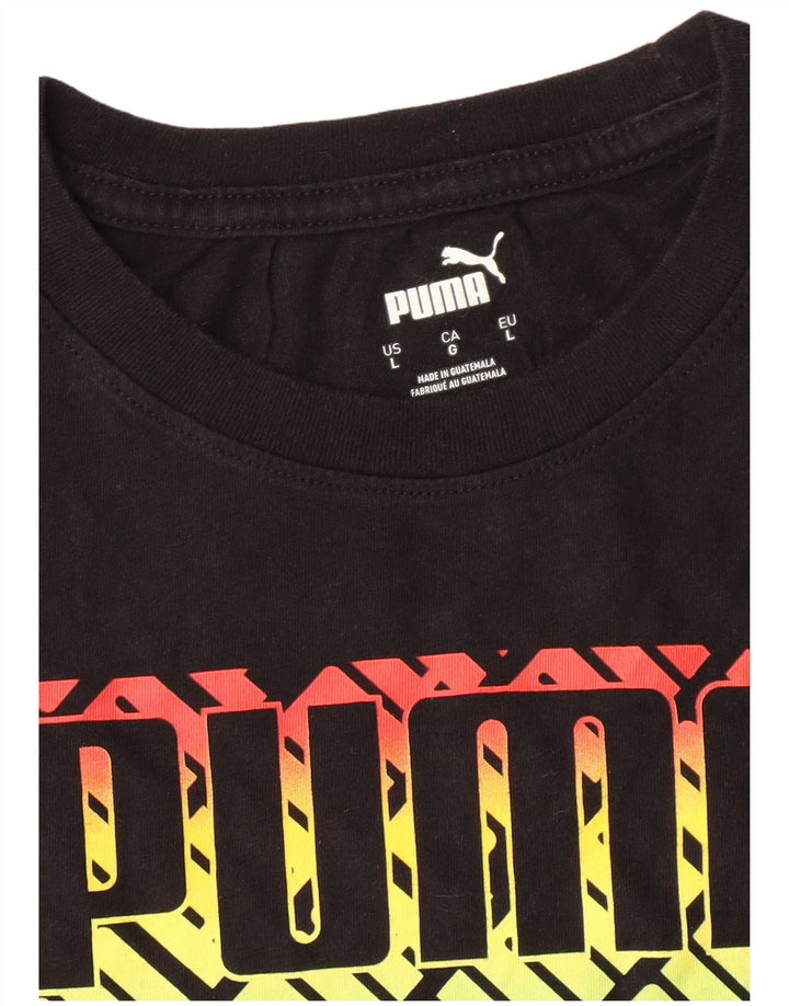 PUMA Grafisk T-shirt top til mænd, stor sort