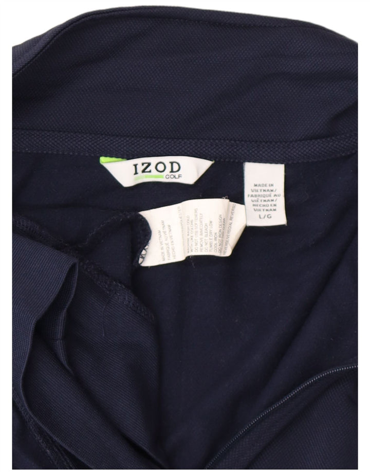 IZOD Sweatshirt med lynlås til mænd, stor marineblå polyester