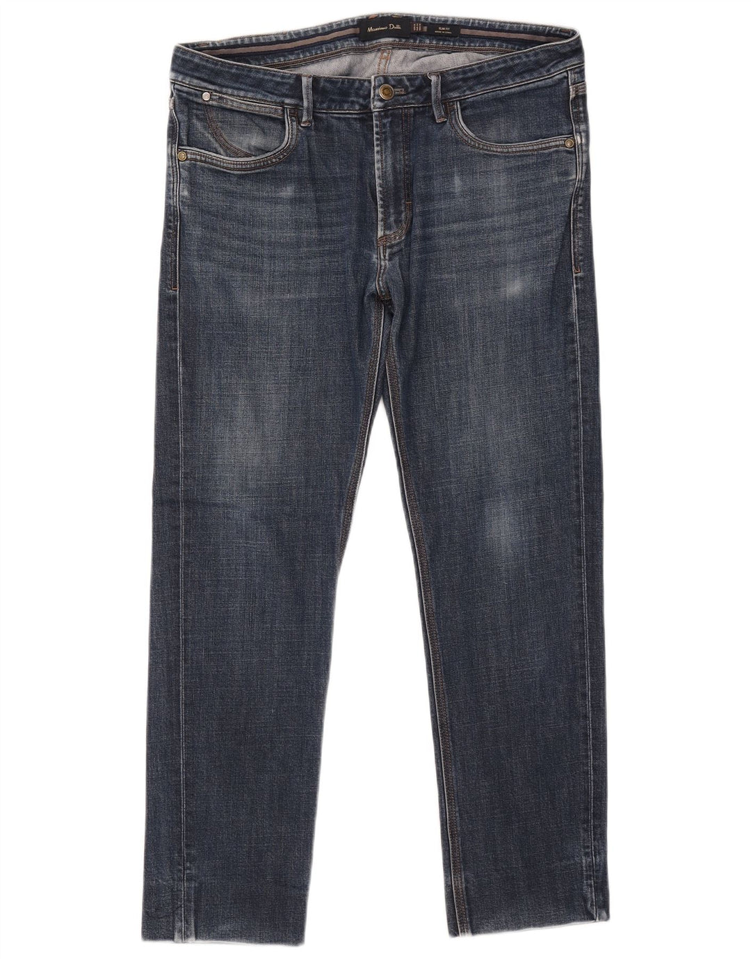 MASSIMO DUTTI Herre Slim Jeans EU 42 Large W34 L27 Blå Bomuld