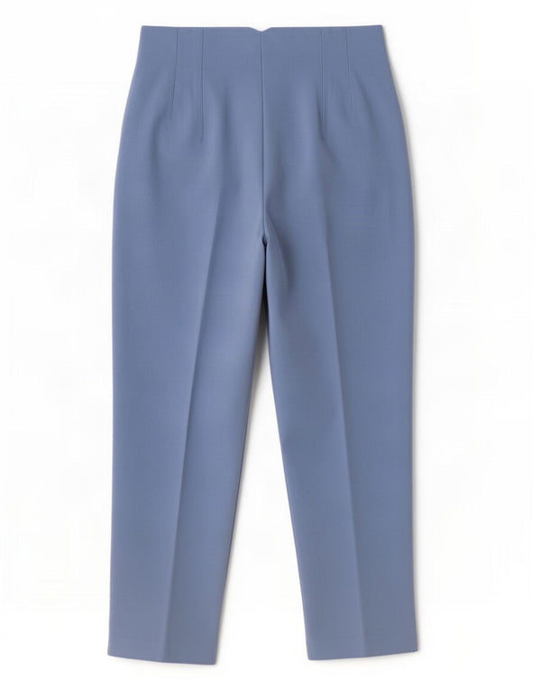 Zara kvinders højtaljede koniske jakkesætsbukser Medium W28 L27 blå polyester
