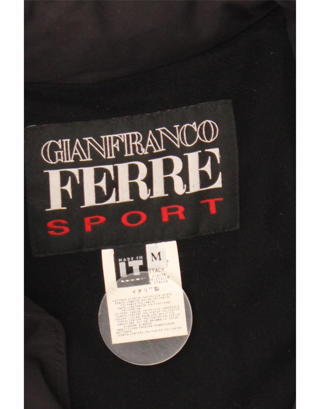 Gianfranco Ferre Herre Hooded Windbreaker Jacket UK 38 Medium Sort Nylon
