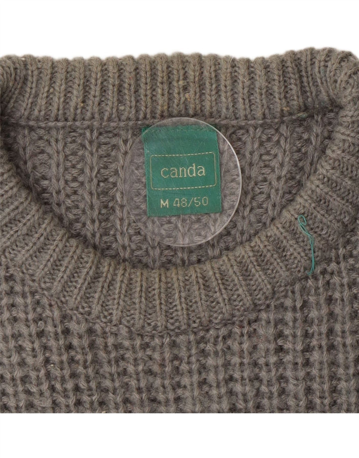 CANDA Mens Crew Neck Jumper Sweater IT 48/50 Medium Turquoise Colourblock Vintage Canda and Second-Hand Canda from Messina Hembry 