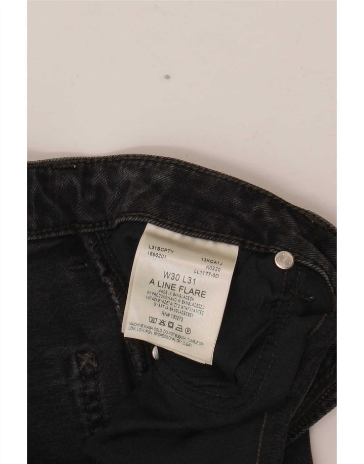 Lee Kvinder Højtaljede Flared Jeans W30 L28 Sort Bomuld