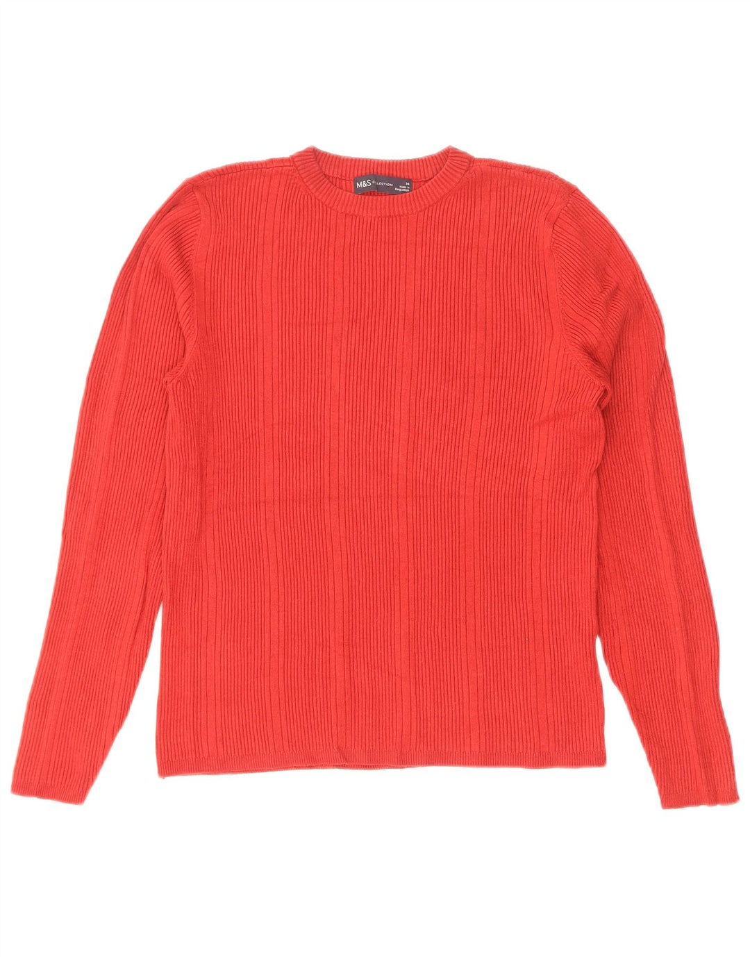 Marks & Spencer Dame sweater med rund hals DK 14 Medium rød viskose