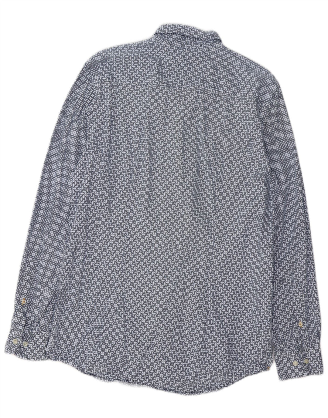 TOMMY HILFIGER Slim Fit skjorte til mænd, stor blå geometrisk bomuld