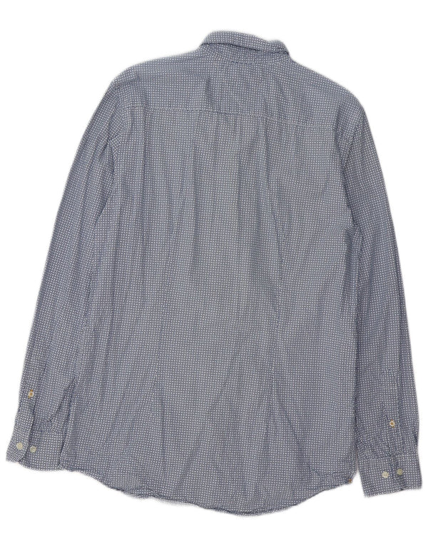 TOMMY HILFIGER Slim Fit skjorte til mænd, stor blå geometrisk bomuld