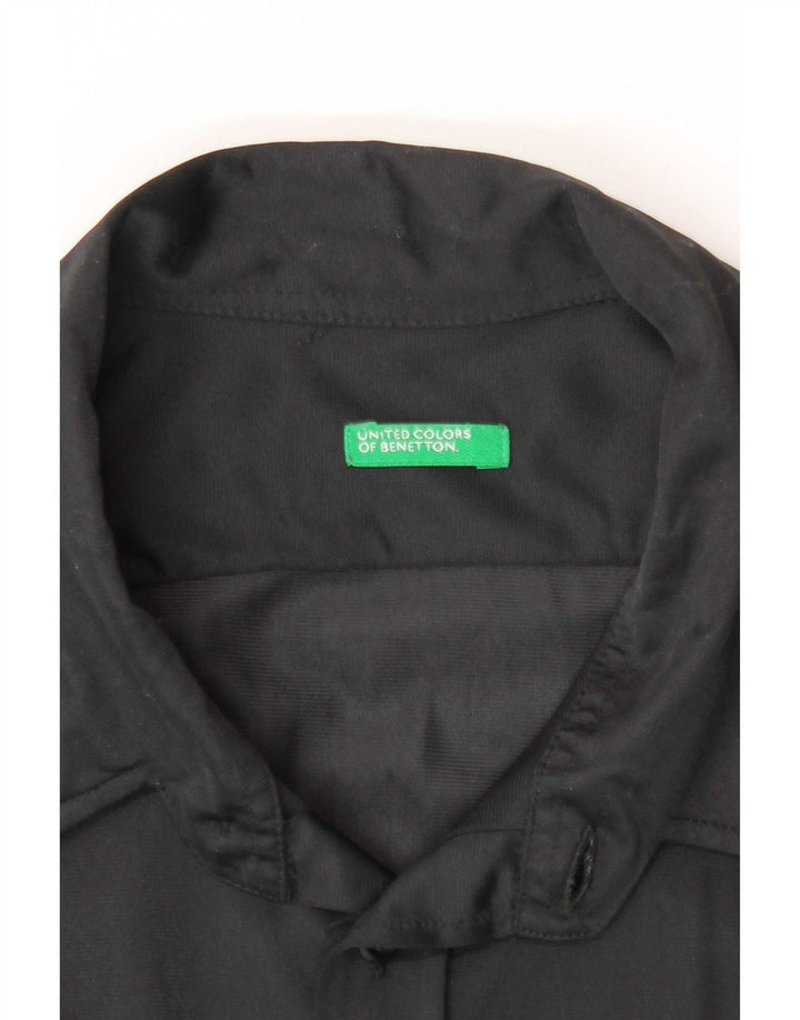 Benetton Dameskjorte UK 18 XL Sort Polyamid