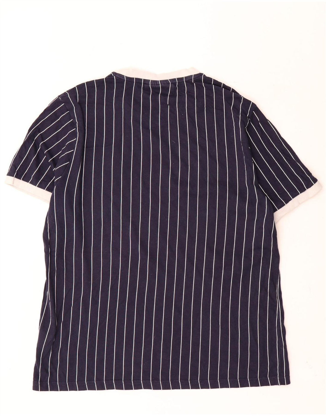 Fila T-shirt top til mænd XL marineblå stribet bomuld