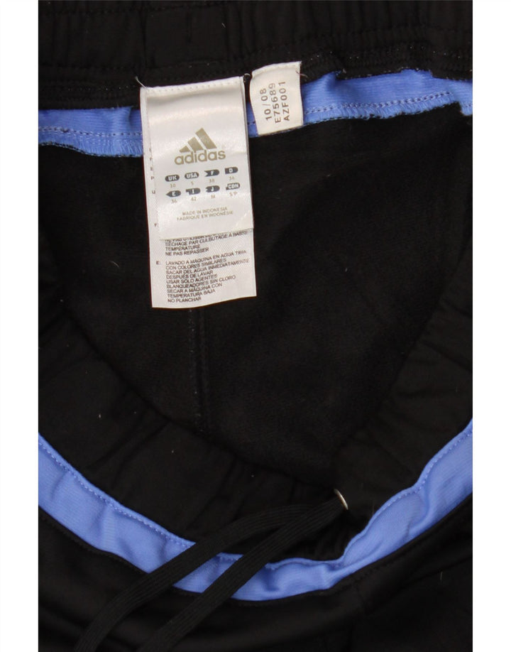 ADIDAS sportsshorts til kvinder UK 10 Small Black Polyester