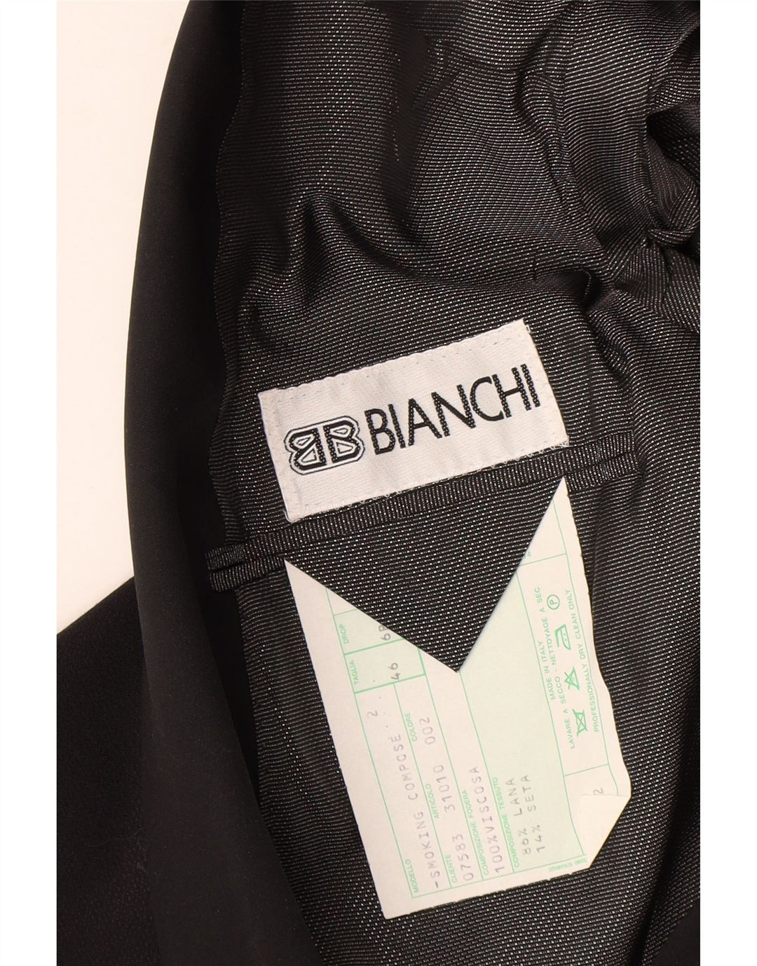 Bianchi Herre 1 Knap Blazer Jakke IT 46 Lille Grå Uld