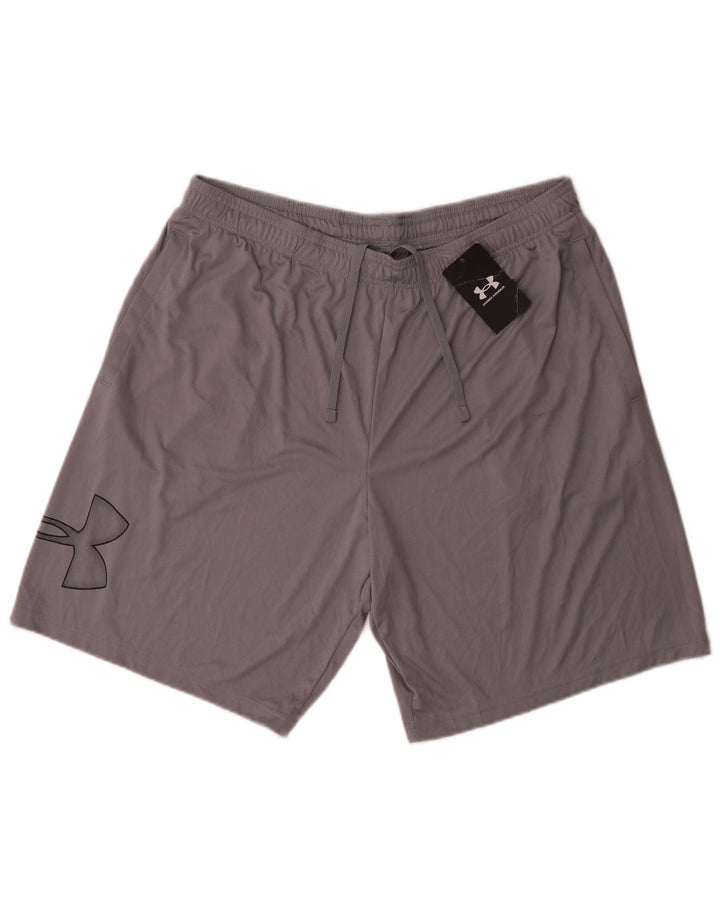 Under Armour Herre grafiske sportsshorts XL Grå polyester
