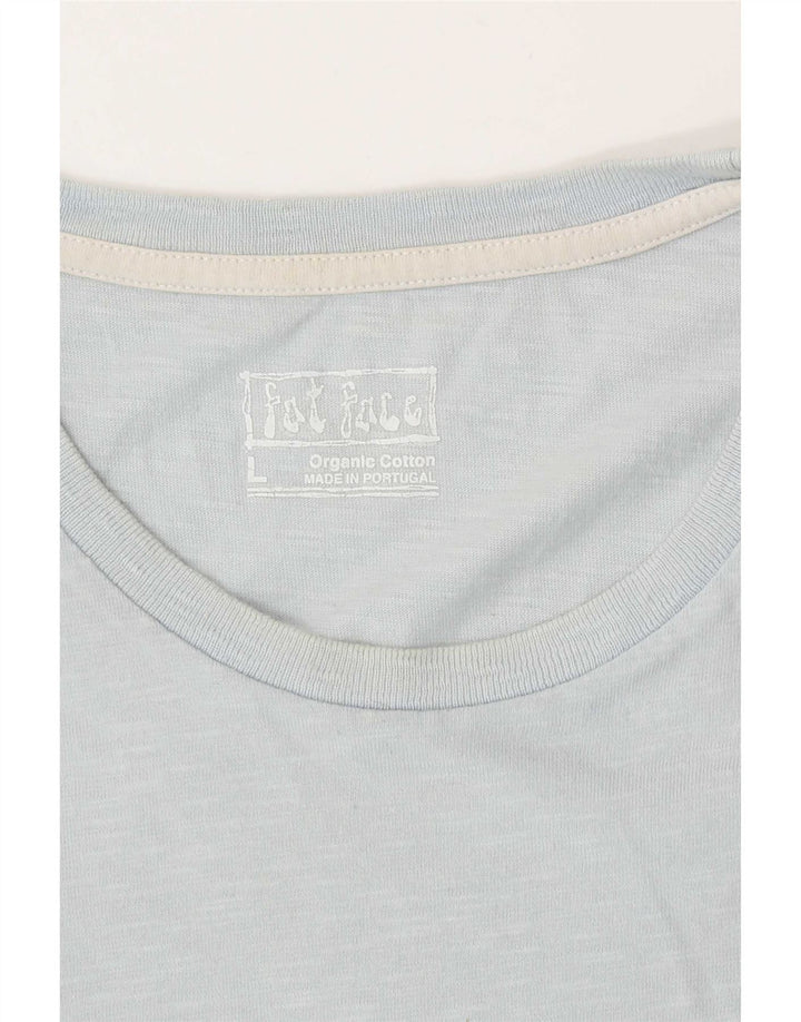 Fat Face Herre Grafisk T-Shirt Top Stor Blå Bomuld