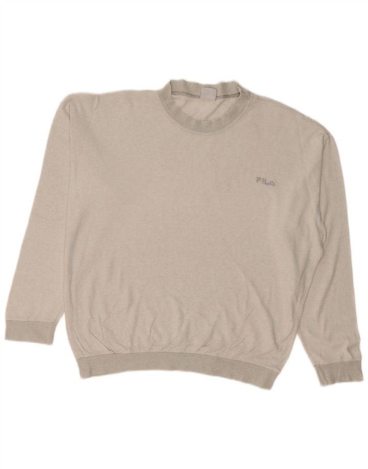 FILA Herre Loose Fit Top Langærmet Medium Grå