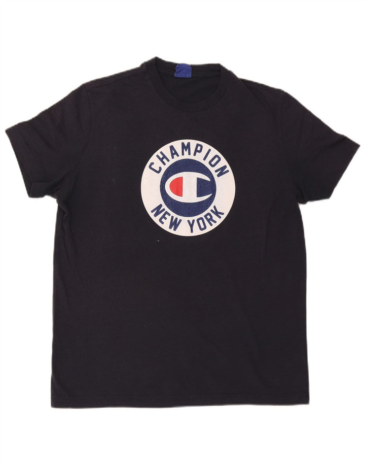Champion Herre grafisk T-shirt Top Medium Navy Blue