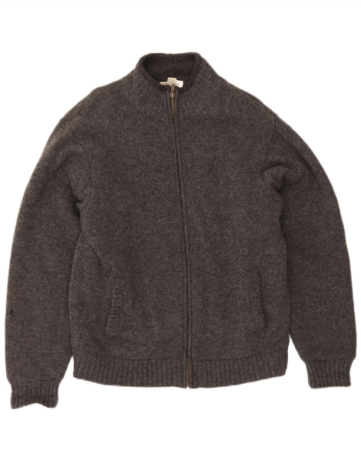 L.L.Bean Herre Sherpa Cardigan Sweater Medium Grey Lammeuld