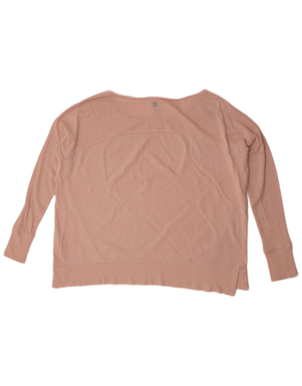 Sweaty Betty Womens Oversized Sweatshirt Jumper UK 6 XS Pink Bomuld