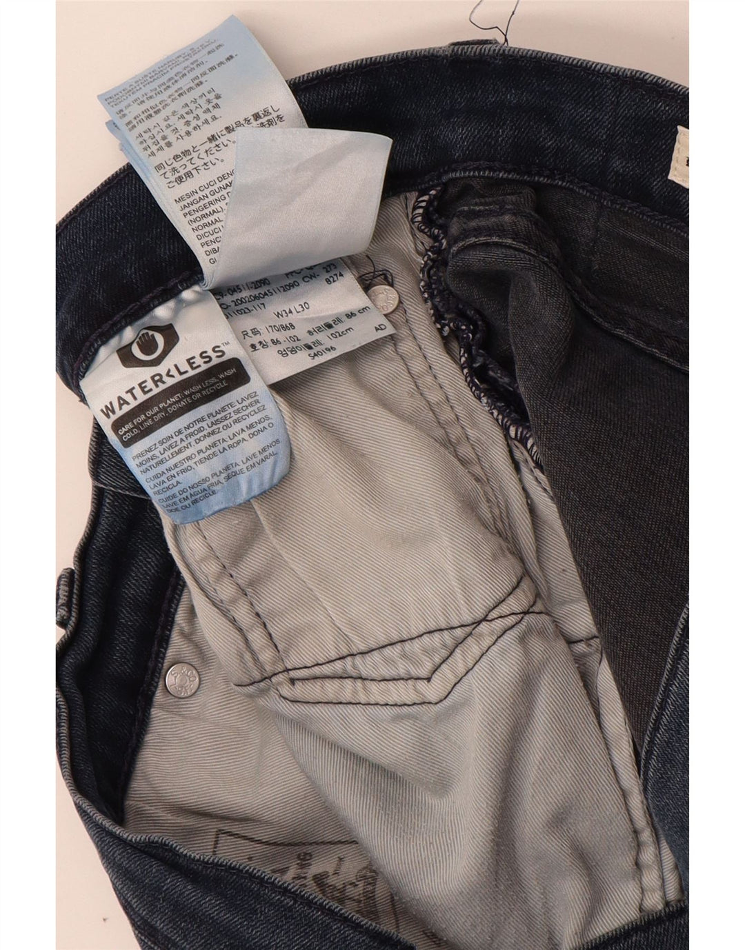 LEVI'S Slim Jeans til mænd W34 L30 Blå bomuld
