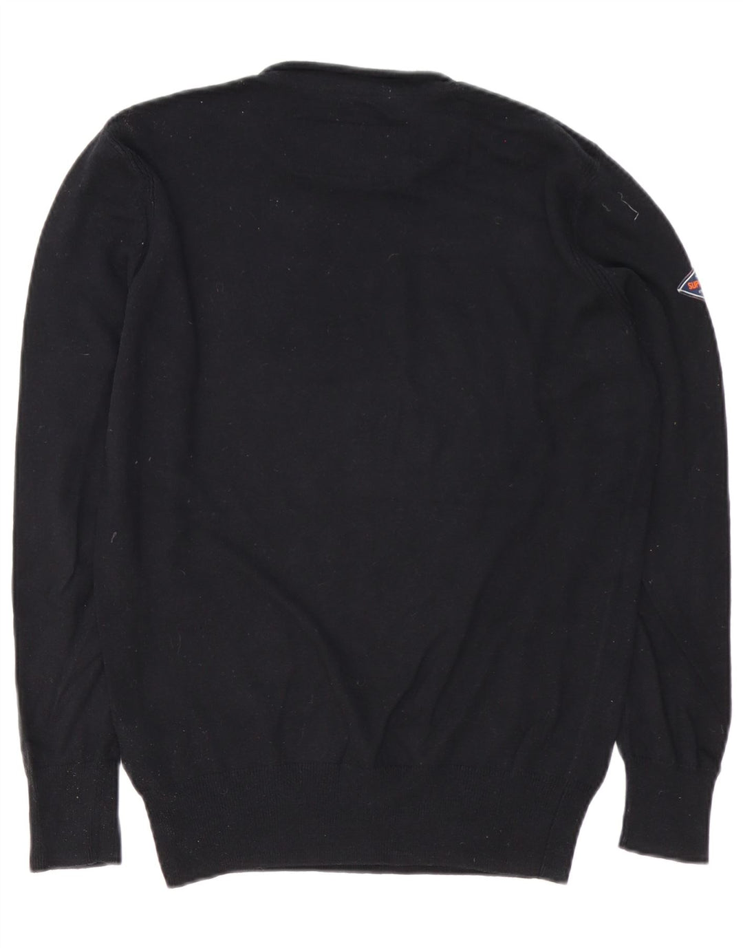 Superdry Herre sweater med rund hals, lille sort bomuld