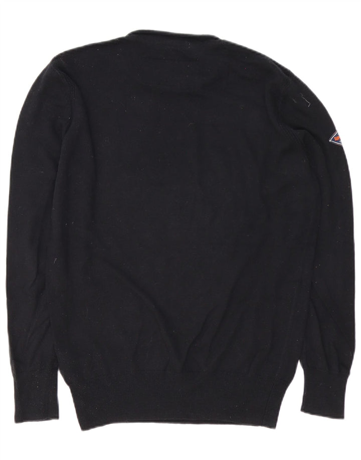 Superdry Herre sweater med rund hals, lille sort bomuld
