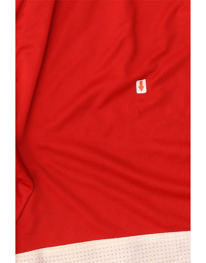 Adidas Womens Climalite Sportshorts UK 12 Medium Red Colourblock