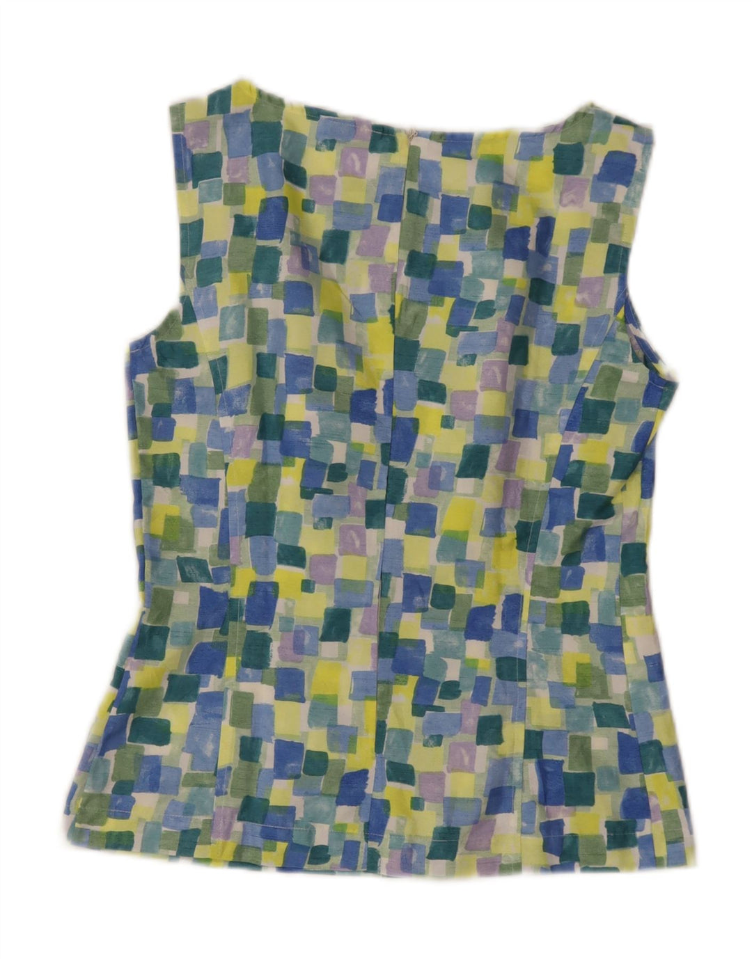 Marella Dame Ærmeløs bluse Top UK 10 Small Multicolored Geometric