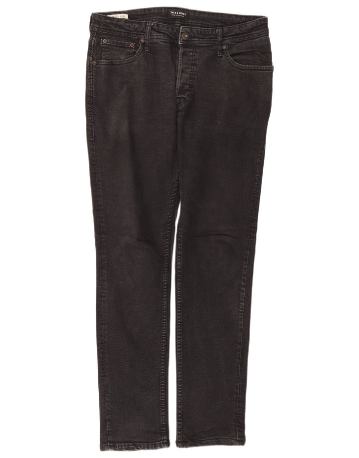 Jack & Jones Herre GLENN Slim Jeans W32 L32 Grå Bomuld