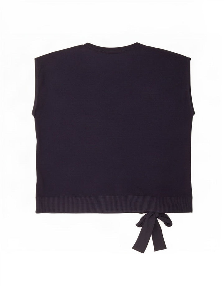Marks & Spencer Dame ærmeløs bluse Top UK 12 Medium Navy Blue