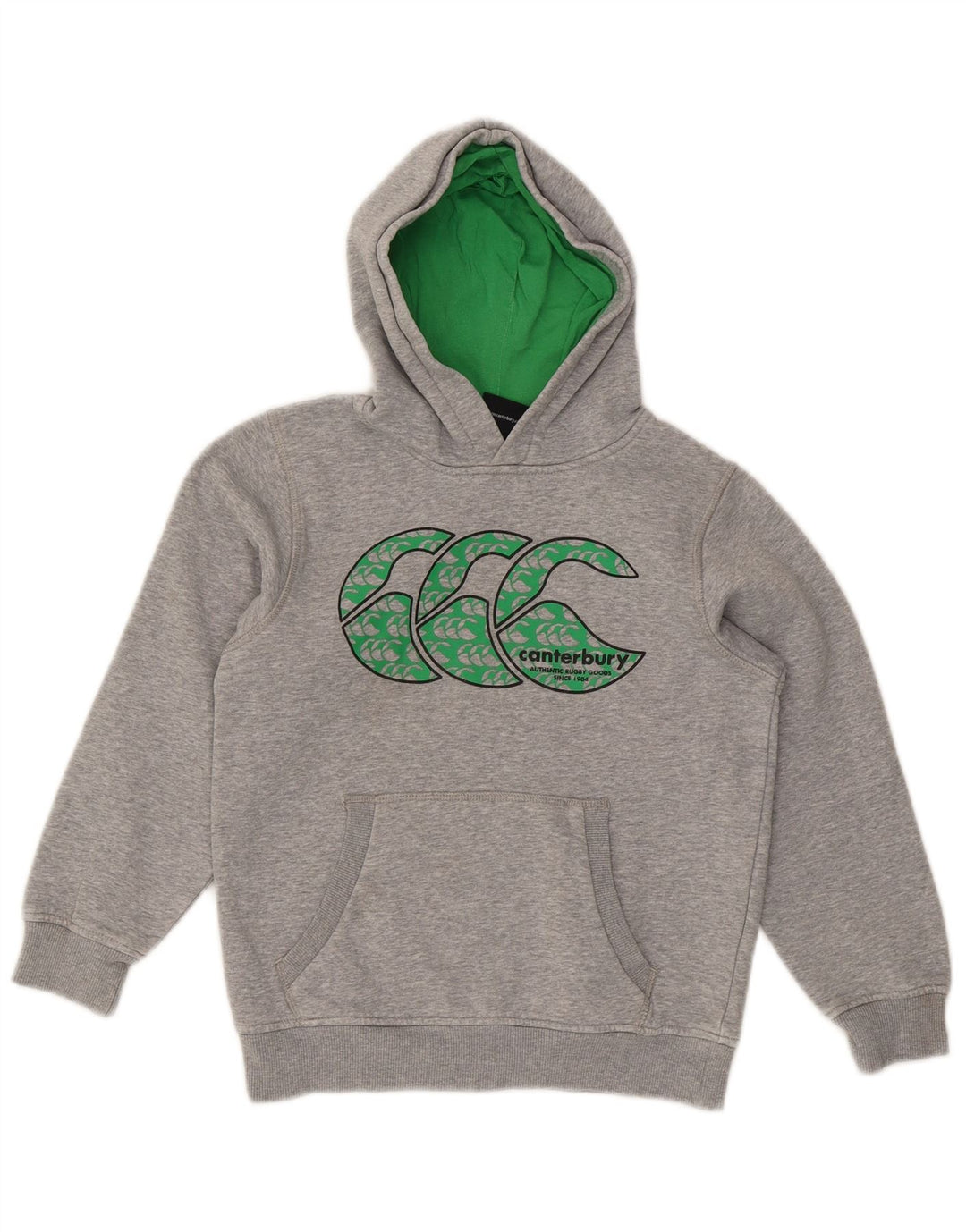 CANTERBURY Boys Graphic Hoodie Jumper 9-10 Years Grey