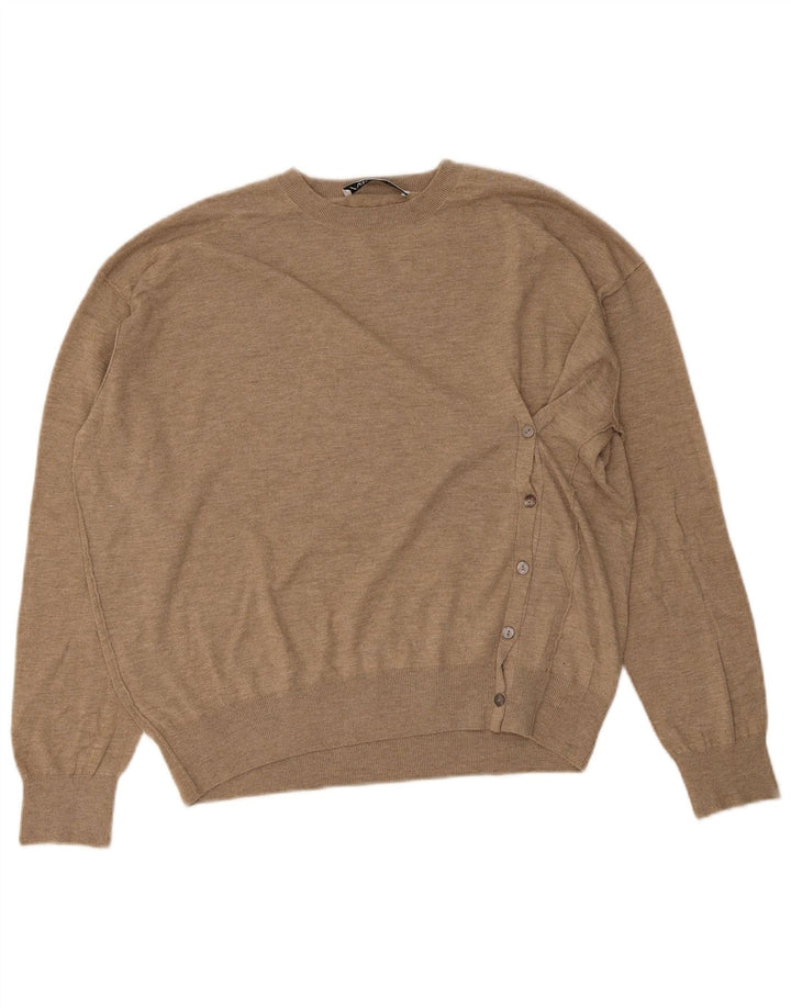 Zara Dame sweater med rund hals DK 14 Medium Beige Polyester