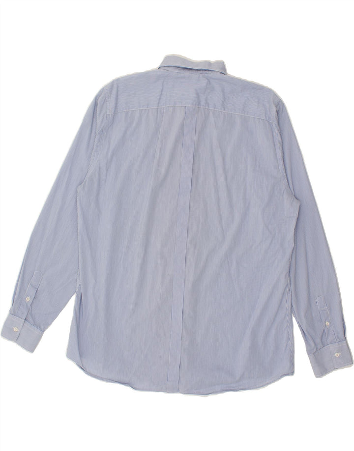 TRUSSARDI JEANS Mens Shirt Size 44 XL Blue Pinstripe Vintage Trussardi Jeans and Second-Hand Trussardi Jeans from Messina Hembry 