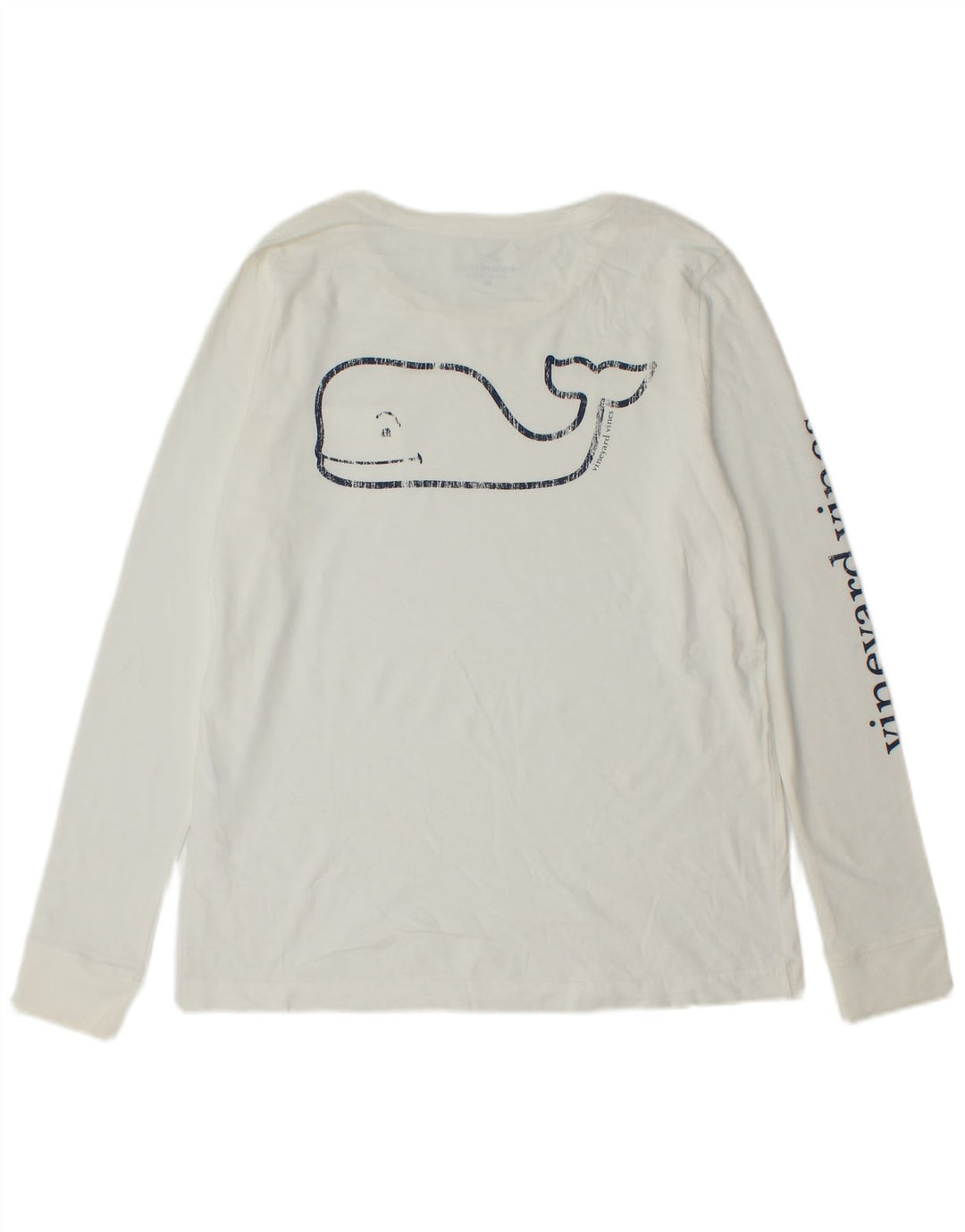 VINEYARD VINES Herre grafisk top Langærmet medium hvid bomuld