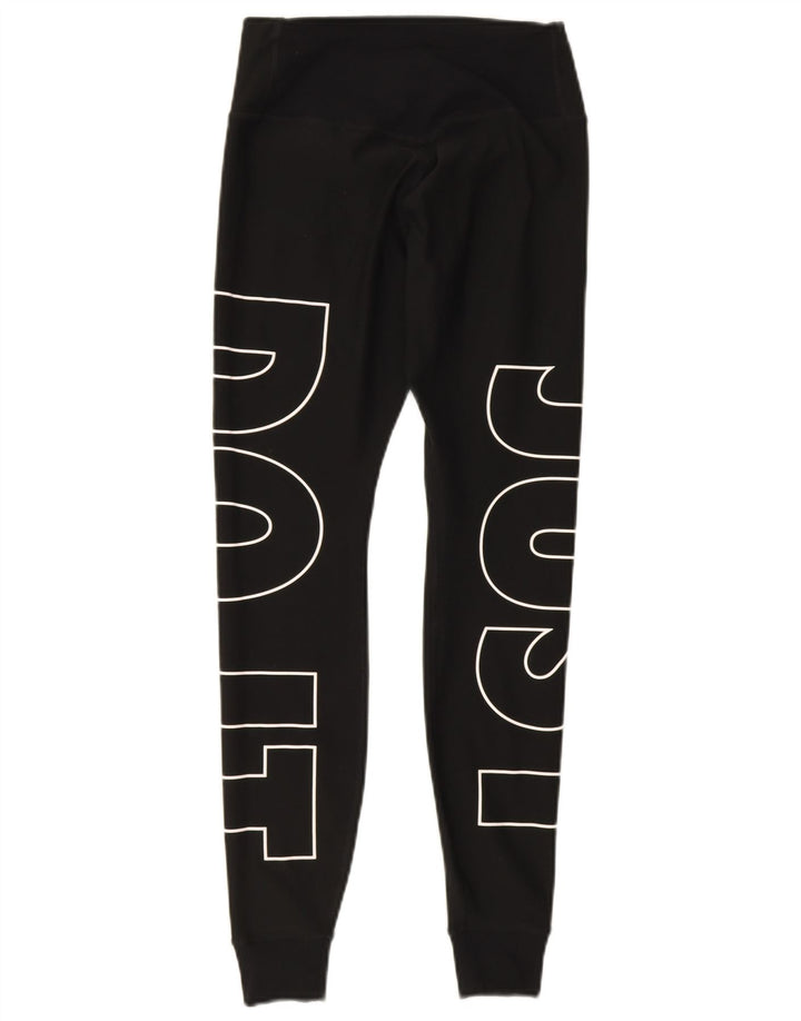 Nike Dame Dri Fit Grafiske Leggings UK 6 XS Sort Polyester