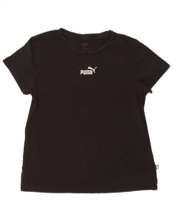 Puma Grafisk T-Shirt Top UK 14 Medium Sort
