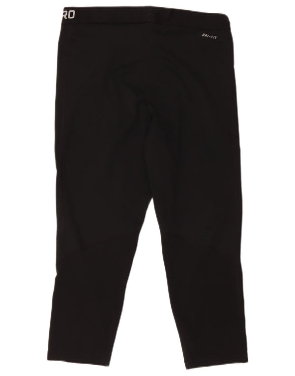 Nike Dame Dri Fit Grafiske Capri Leggings UK 18 XL Sort Polyester