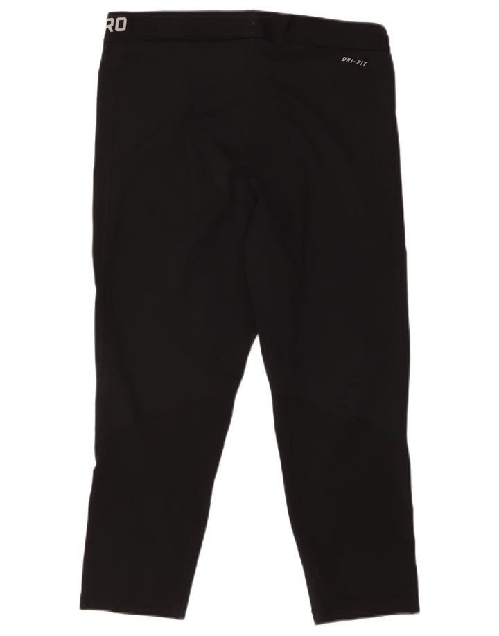 Nike Dame Dri Fit Grafiske Capri Leggings UK 18 XL Sort Polyester
