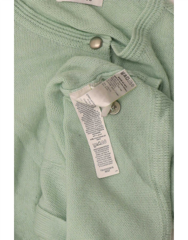 Marks & Spencer Dame Cardigan Sweater UK 12 Medium Green Acryl