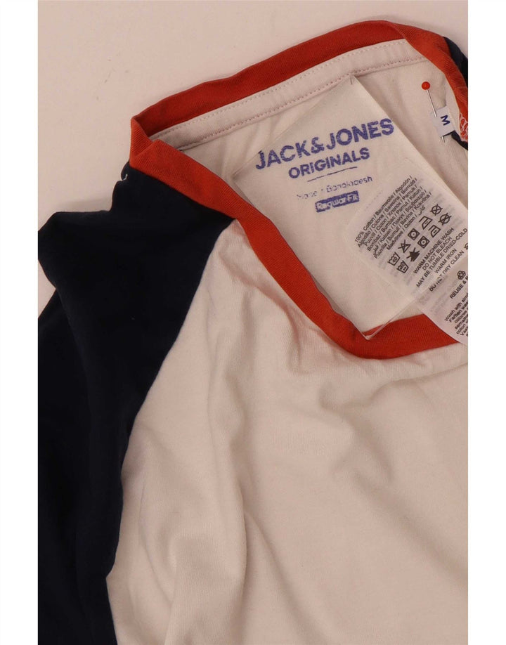 Jack & Jones Herre Regular Fit Top Langærmet Medium White Colourblock