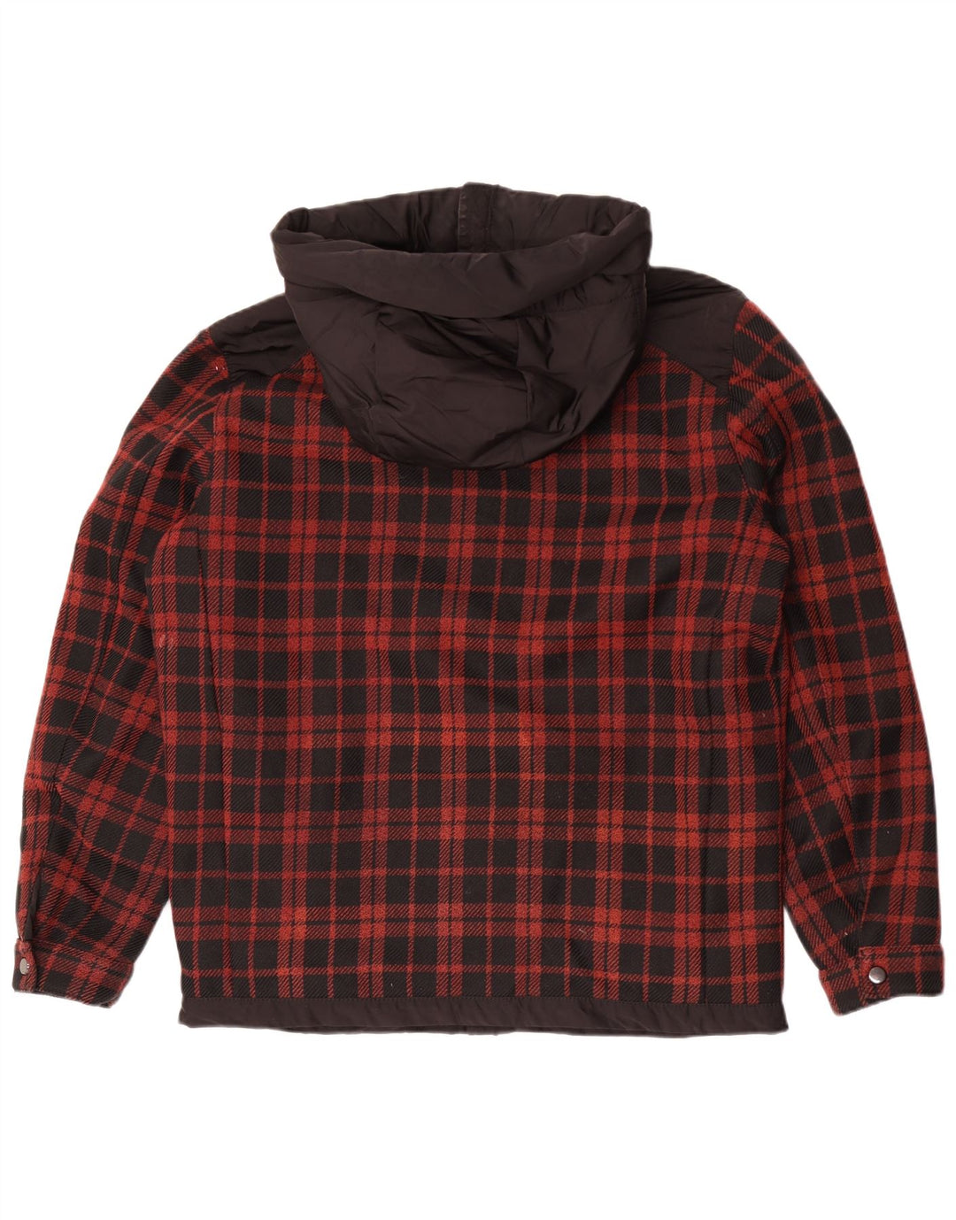 Zara Herre Hooded Hooded Utility Jacket UK 40 Stor sort ternet polyester