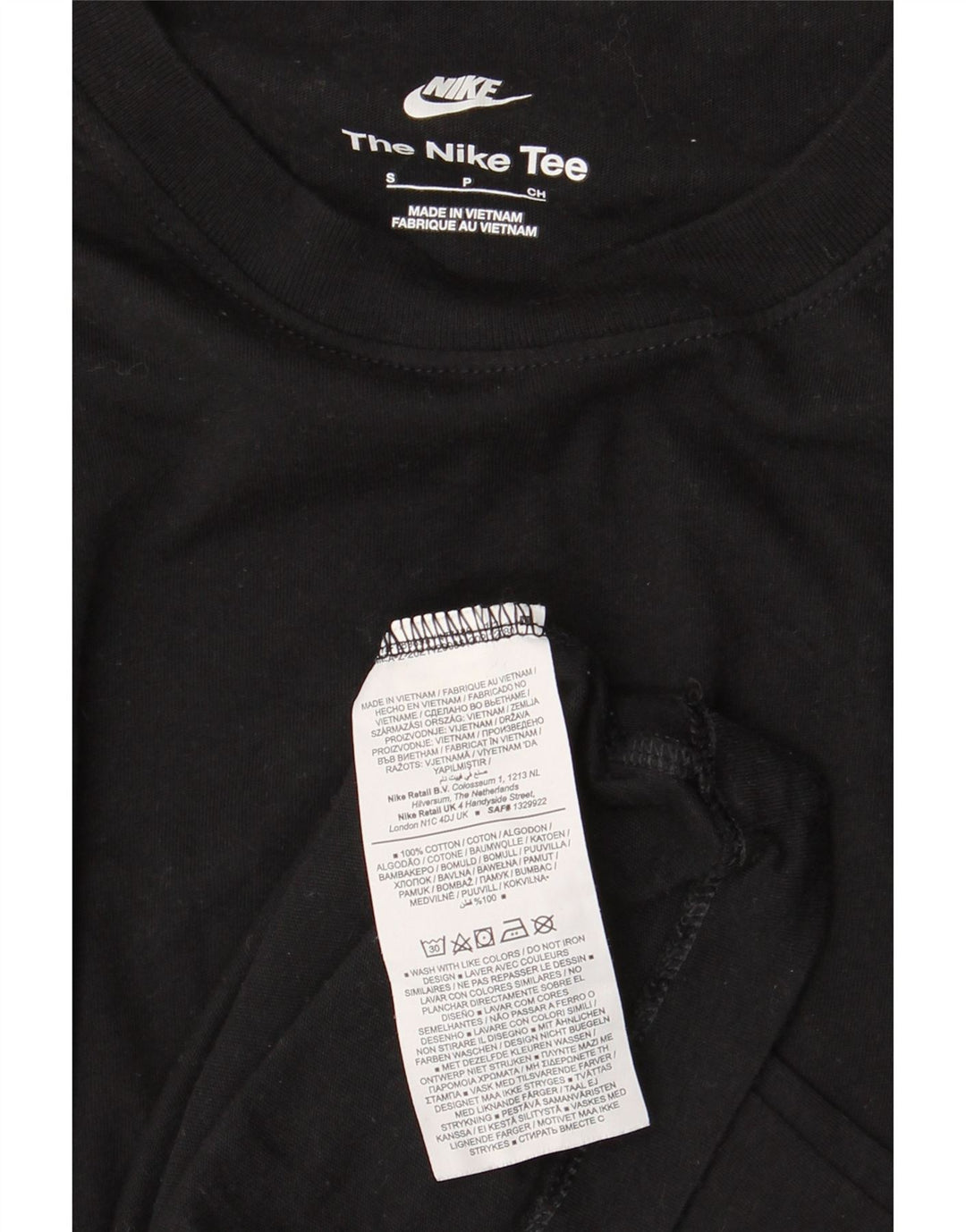 NIKE T-shirt top lille sort bomuld til mænd