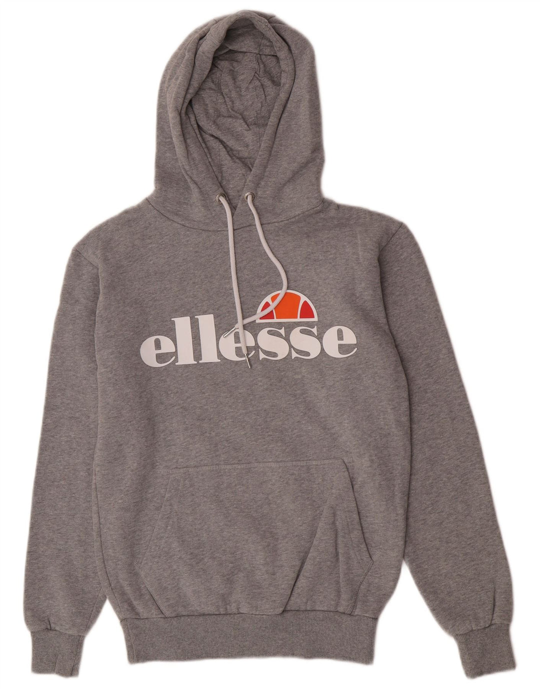 Ellesse Herre Grafisk Regular Fit Hoodie Jumper Lille Grå Bomuld
