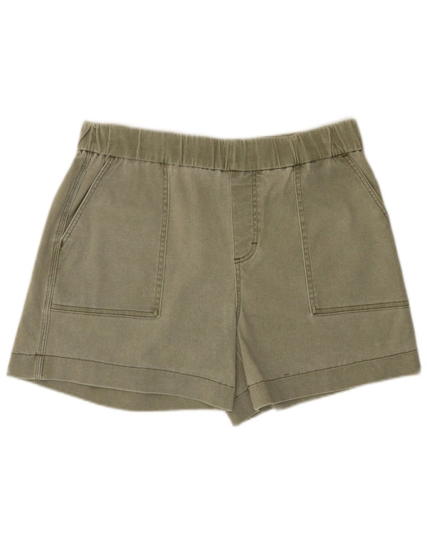 LEE Womens Relaxed Fit High Rise Chino Shorts US 16 2XL W34  Khaki Cotton