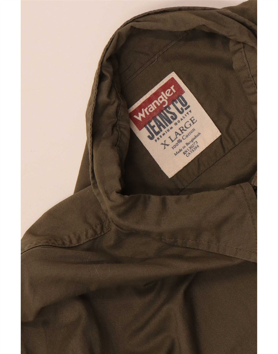 Wrangler Herreskjorte XL Khaki Bomuld