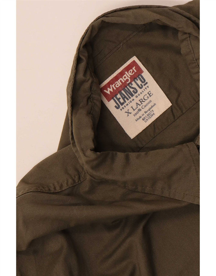 Wrangler Herreskjorte XL Khaki Bomuld