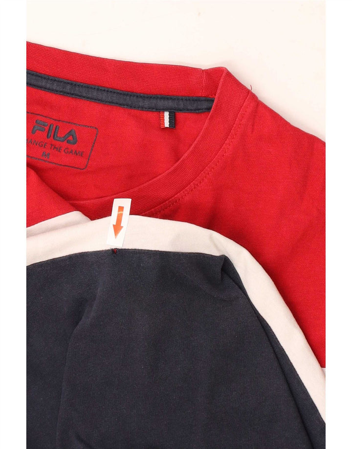 Fila Herre grafisk T-shirt Top Medium Flerfarvet Colourblock