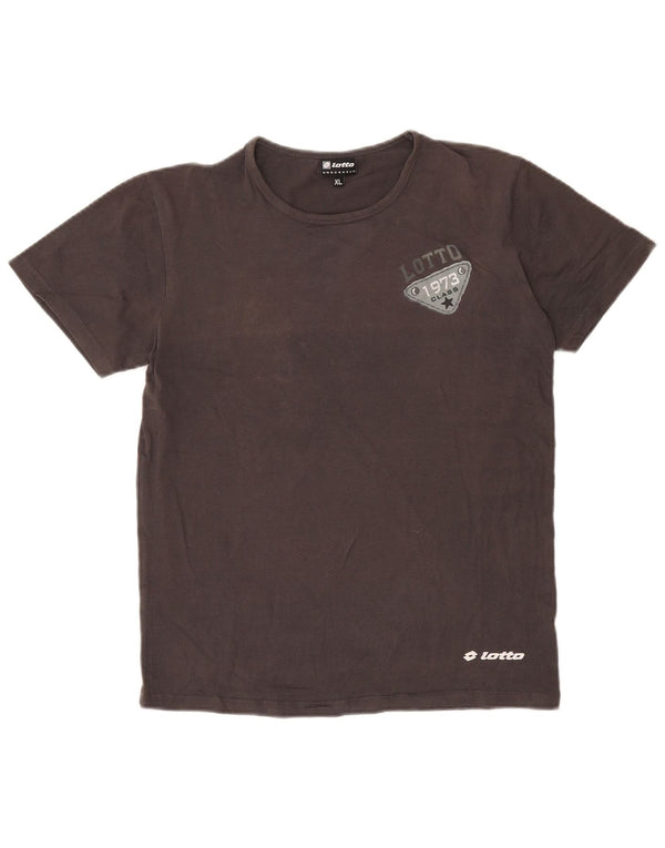 Lotto Womens T-Shirt Top UK 18 XL Grey Cotton