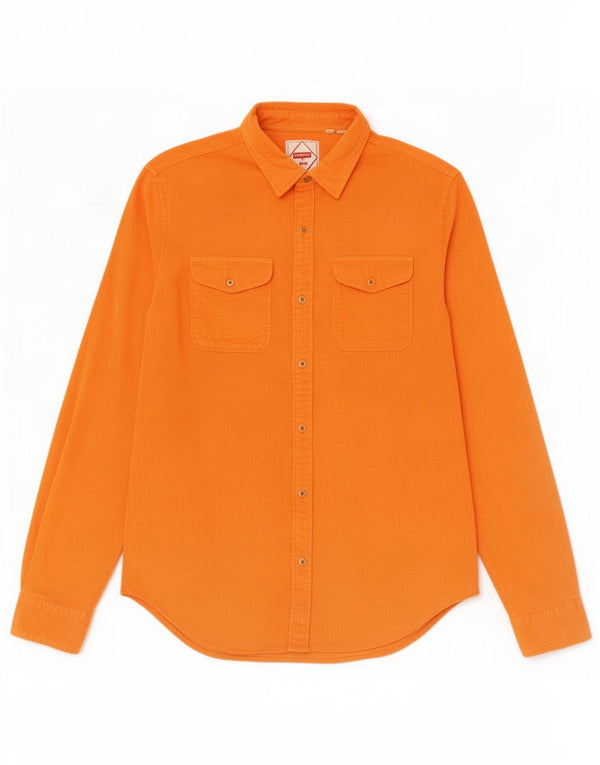 Superdry Mens Corduroy Shirt Medium Orange Cotton
