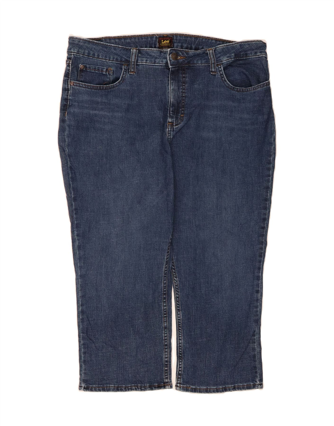 LEE Womens Capri Jeans US 18 2XL W38 L21 Blue Cotton Vintage Lee and Second-Hand Lee from Messina Hembry 