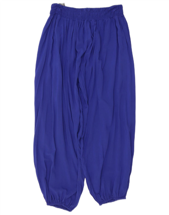 Marks & Spencer Dame Harem Bukser Large W32 L26 Blue Viscose