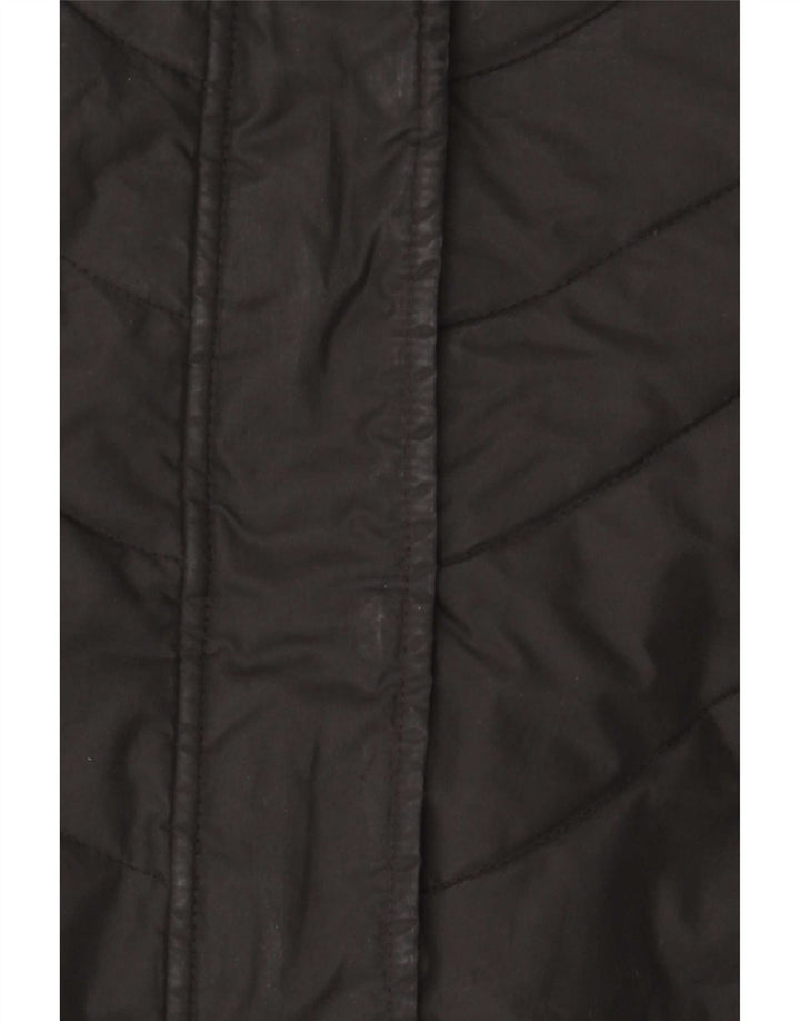 Jack Wolfskin Dame Hætte Polstret Frakke UK 10 Small Black Polyester