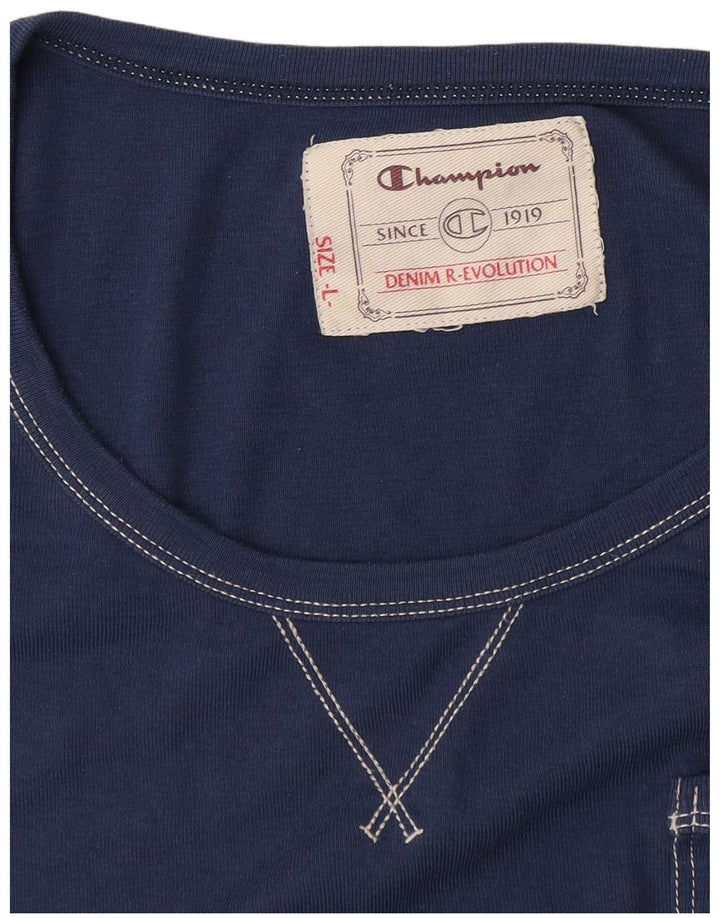 Champion Dame T-Shirt Top UK 14 Large Navy Blue